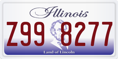 IL license plate Z998277