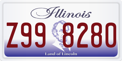 IL license plate Z998280