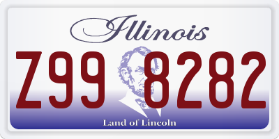 IL license plate Z998282