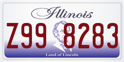 IL license plate Z998283