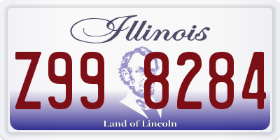 IL license plate Z998284