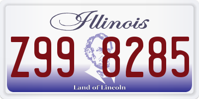 IL license plate Z998285