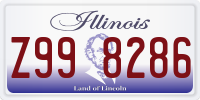 IL license plate Z998286