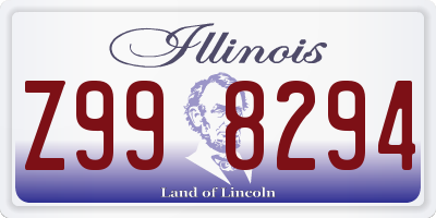 IL license plate Z998294