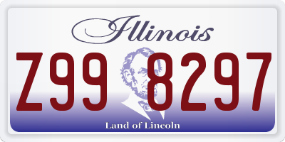 IL license plate Z998297