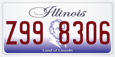 IL license plate Z998306