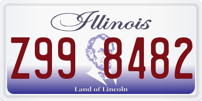 IL license plate Z998482