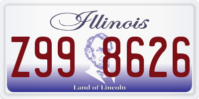 IL license plate Z998626