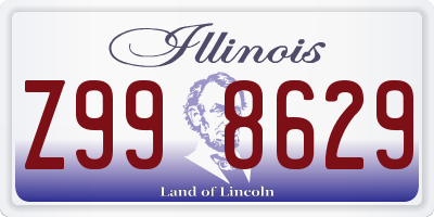 IL license plate Z998629