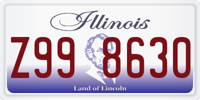 IL license plate Z998630