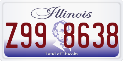 IL license plate Z998638