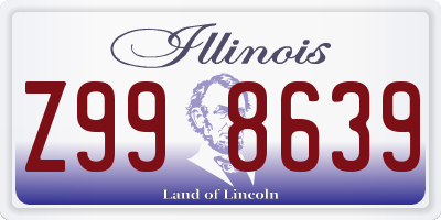 IL license plate Z998639