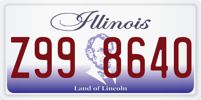 IL license plate Z998640