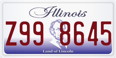 IL license plate Z998645