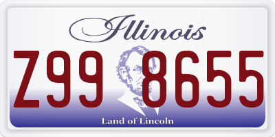 IL license plate Z998655