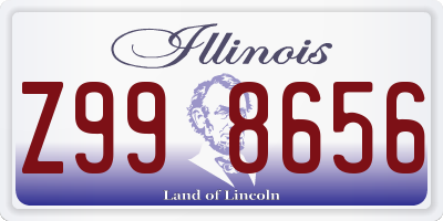 IL license plate Z998656