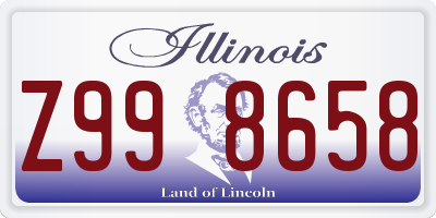 IL license plate Z998658