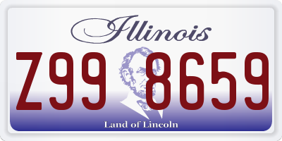 IL license plate Z998659