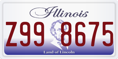 IL license plate Z998675