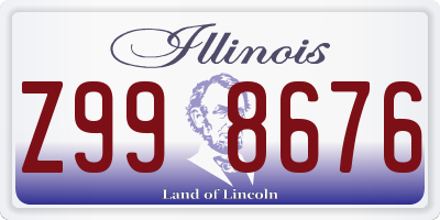 IL license plate Z998676