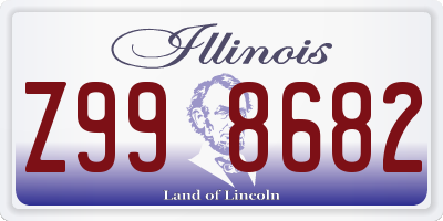 IL license plate Z998682