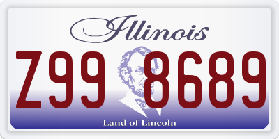 IL license plate Z998689