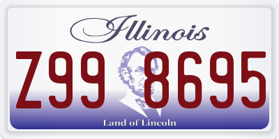 IL license plate Z998695