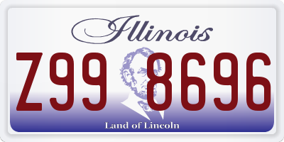 IL license plate Z998696