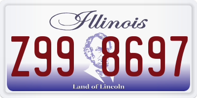 IL license plate Z998697