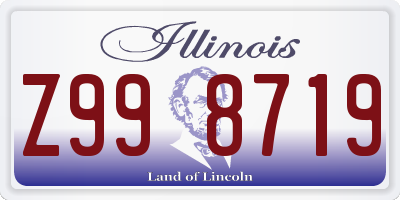 IL license plate Z998719