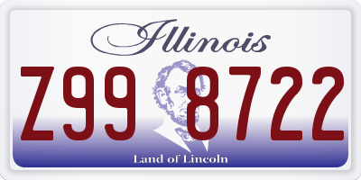 IL license plate Z998722