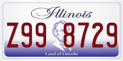 IL license plate Z998729