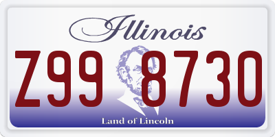 IL license plate Z998730