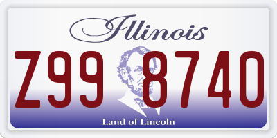 IL license plate Z998740