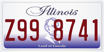 IL license plate Z998741