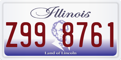 IL license plate Z998761