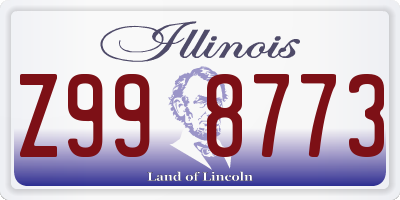 IL license plate Z998773