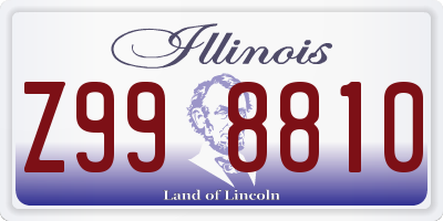 IL license plate Z998810