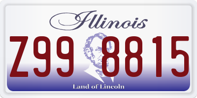 IL license plate Z998815