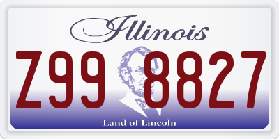 IL license plate Z998827