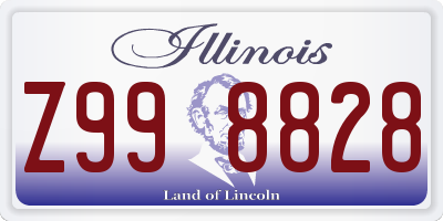 IL license plate Z998828