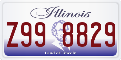 IL license plate Z998829