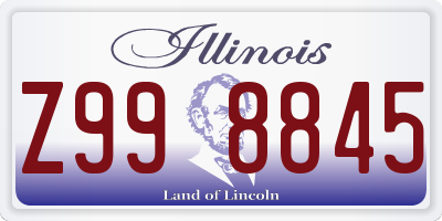 IL license plate Z998845