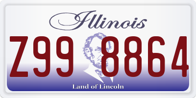 IL license plate Z998864