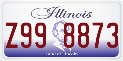 IL license plate Z998873