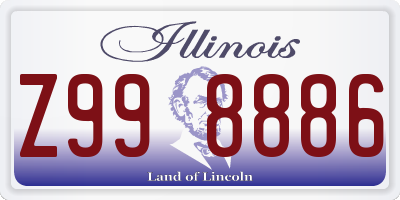 IL license plate Z998886