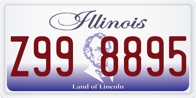 IL license plate Z998895