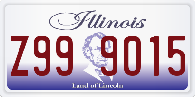 IL license plate Z999015