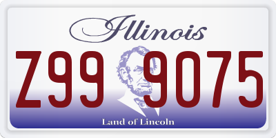 IL license plate Z999075