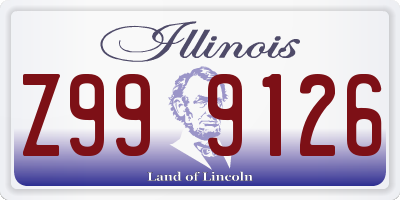 IL license plate Z999126